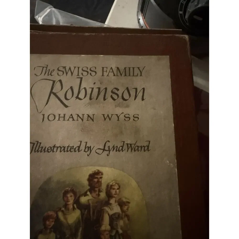 The Swiss Family Robinson by Johann Wyss (1949) Illustrated, Slipcover, vintage